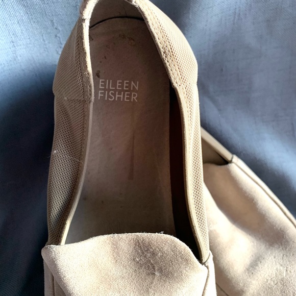 Eileen Fisher Grey suede mesh loafer size 8 - Picture 3 of 6